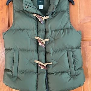 J Crew Goose Down puffer toggle vest